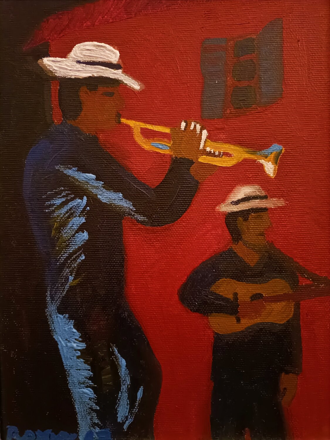 Stiamo suonando per voi BERNARDO BANDINELLI Original painting for sale