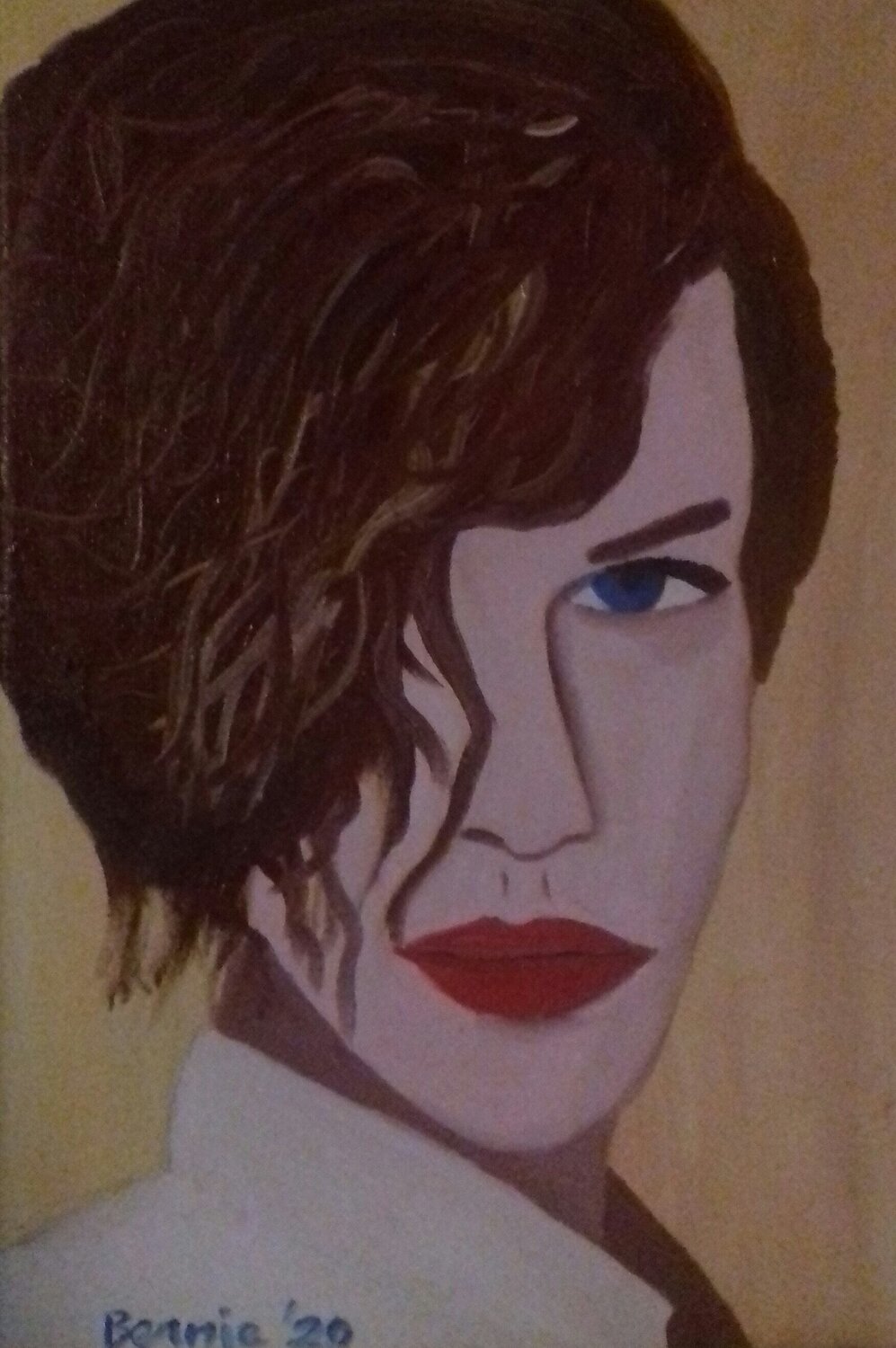 Donna in camicia BERNARDO BANDINELLI Original painting for sale