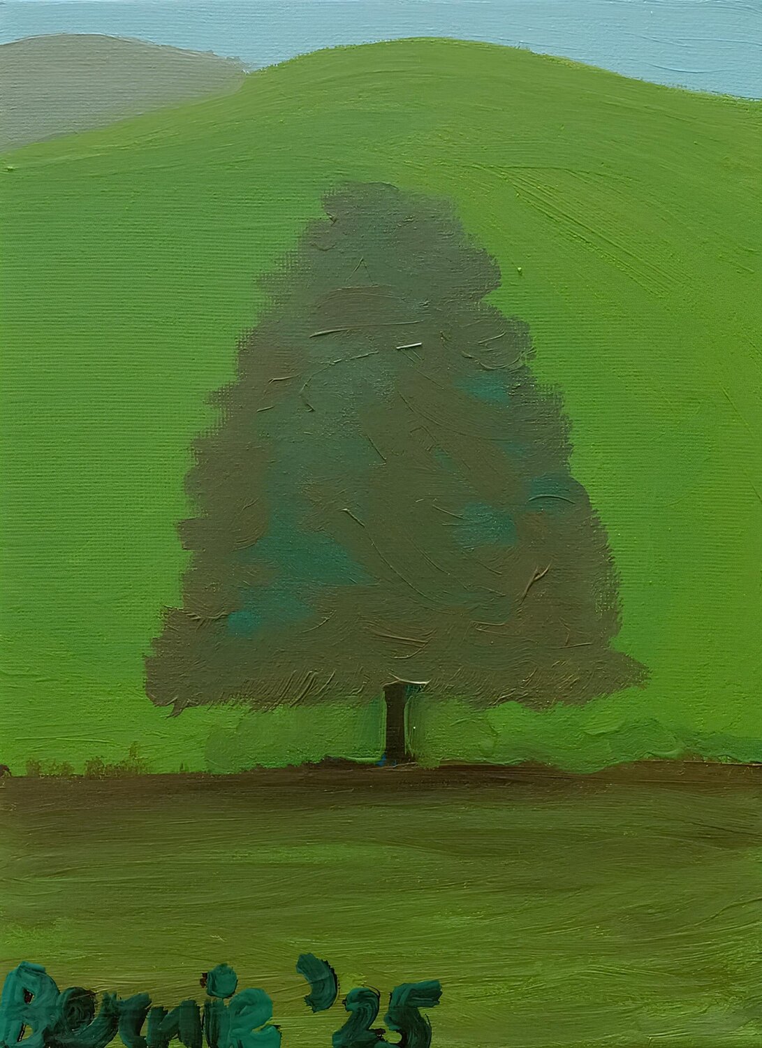 La quercia sotto le colline BERNARDO BANDINELLI Original painting for sale