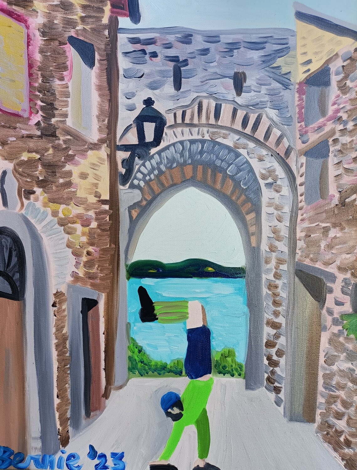 Il viaggio inizia da dentro BERNARDO BANDINELLI Original painting for sale