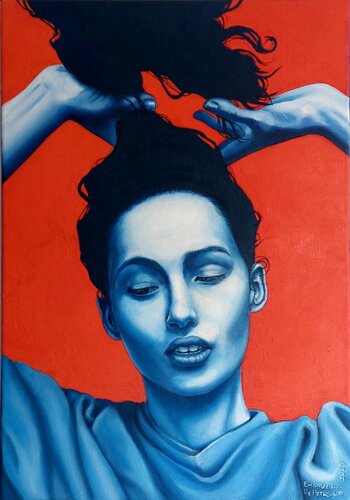 Il Rosso ed il Blu by Emanuela De Petrillo, Painting for Sale on Select