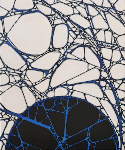 Trama blu by Emanuela De Petrillo, Painting for Sale on Select