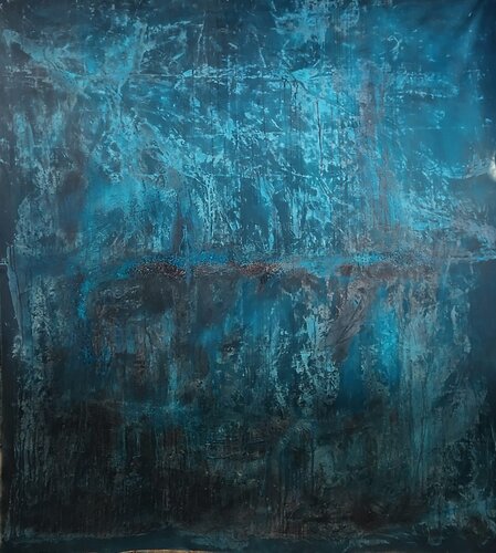 " When Blue Becomes a Territory II " by Sonia J., Painting for Sale on Select