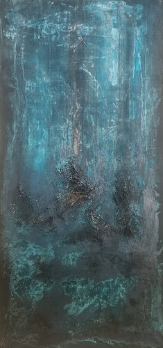 "Where Blue Holds Distant Ground" by Sonia J., Painting for Sale on Select