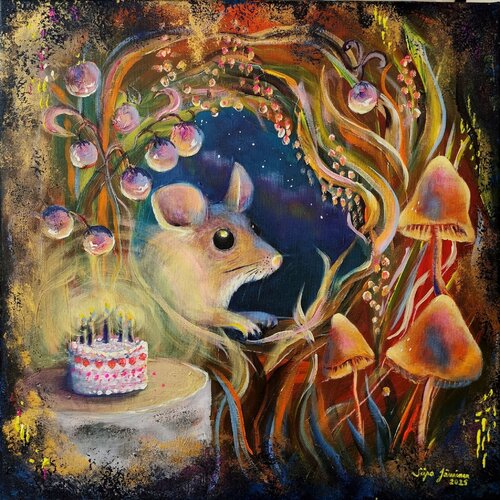 Home of mouse by Sirpa Järvinen, Painting for Sale on Select