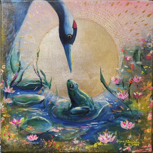 Kiss me first by Sirpa Järvinen, Painting for Sale on Select