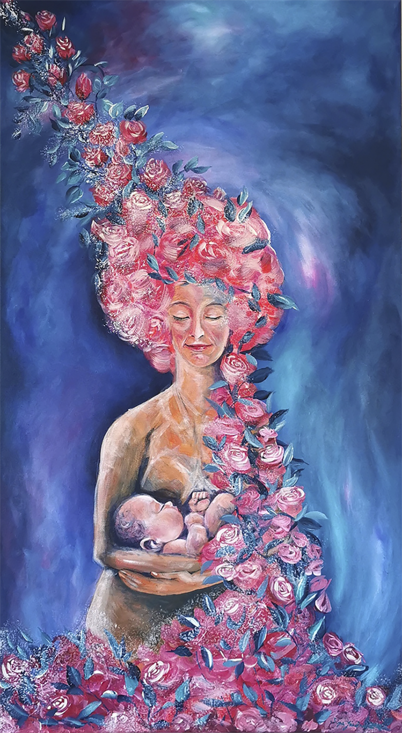 Million miles away and around Sirpa Järvinen Original painting for sale