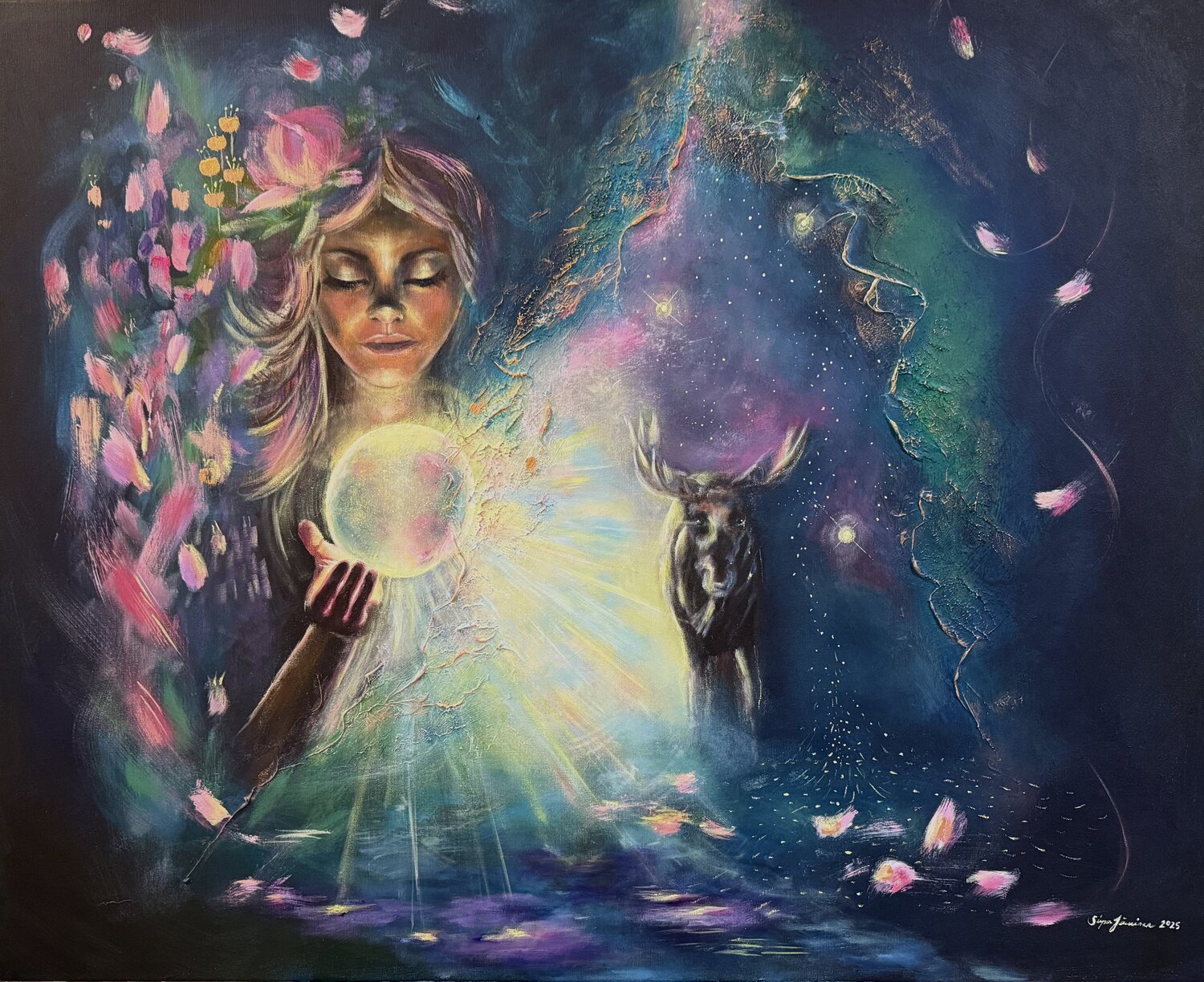 The wisdom of the hearts Sirpa Järvinen Original painting for sale