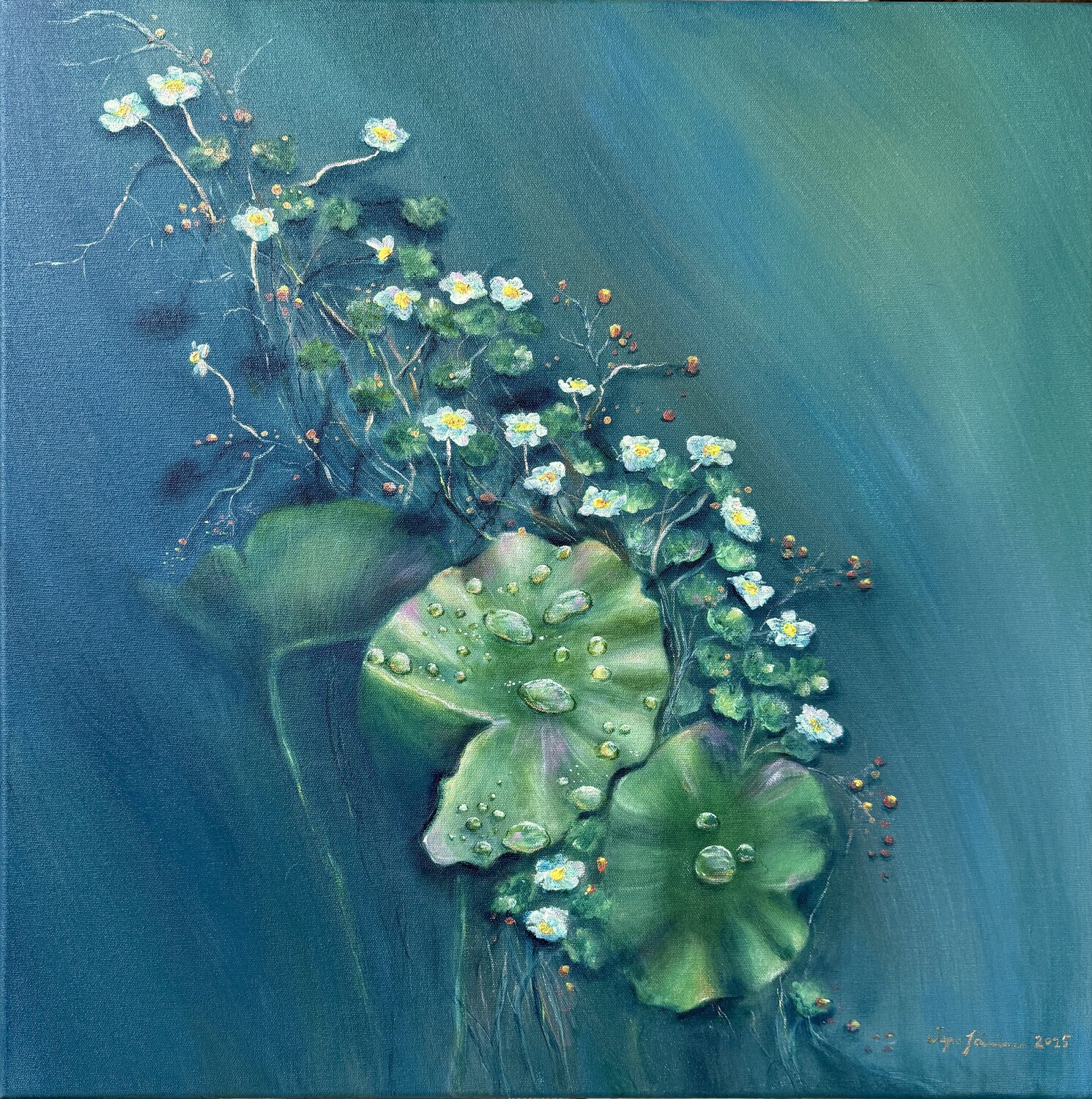 The wreath of The Vetehinen Sirpa Järvinen Original painting for sale