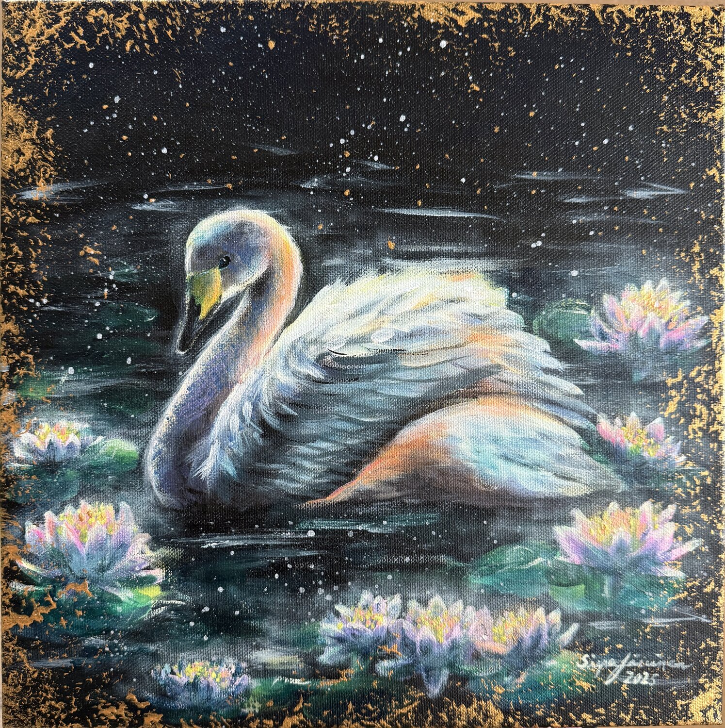 Ballad in the night Sirpa Järvinen Original painting for sale