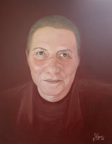 In bester Gesellschaft - Portraits vom Leben am Rande: Frau M. by Georg Tilzer, Painting for Sale on Select