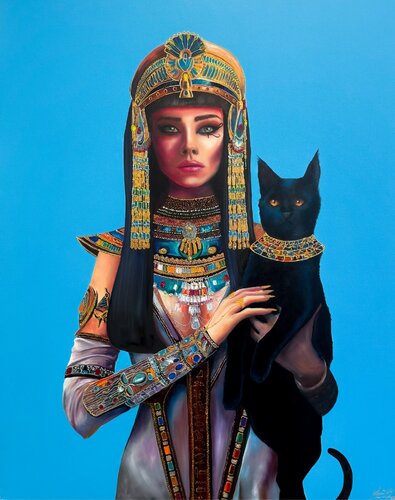 Cleopatra von Stephanie Künzli Ycaza, Malerei kaufen auf Select