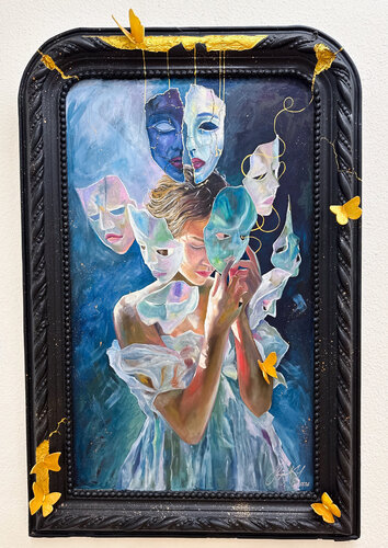 Unmasking Reflections by Stephanie Künzli Ycaza, Painting for Sale on Select