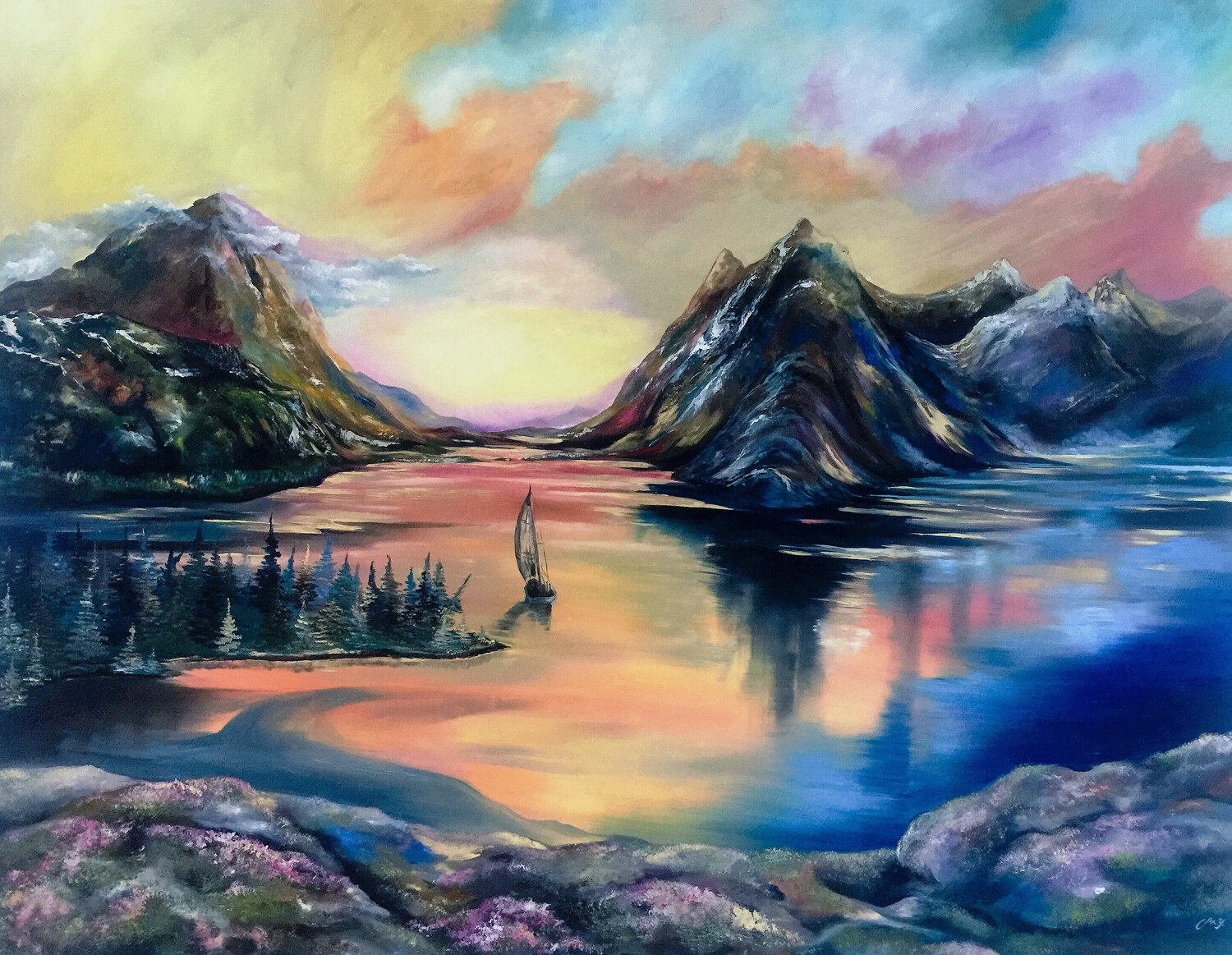 North Stephanie Künzli Ycaza Original painting for sale