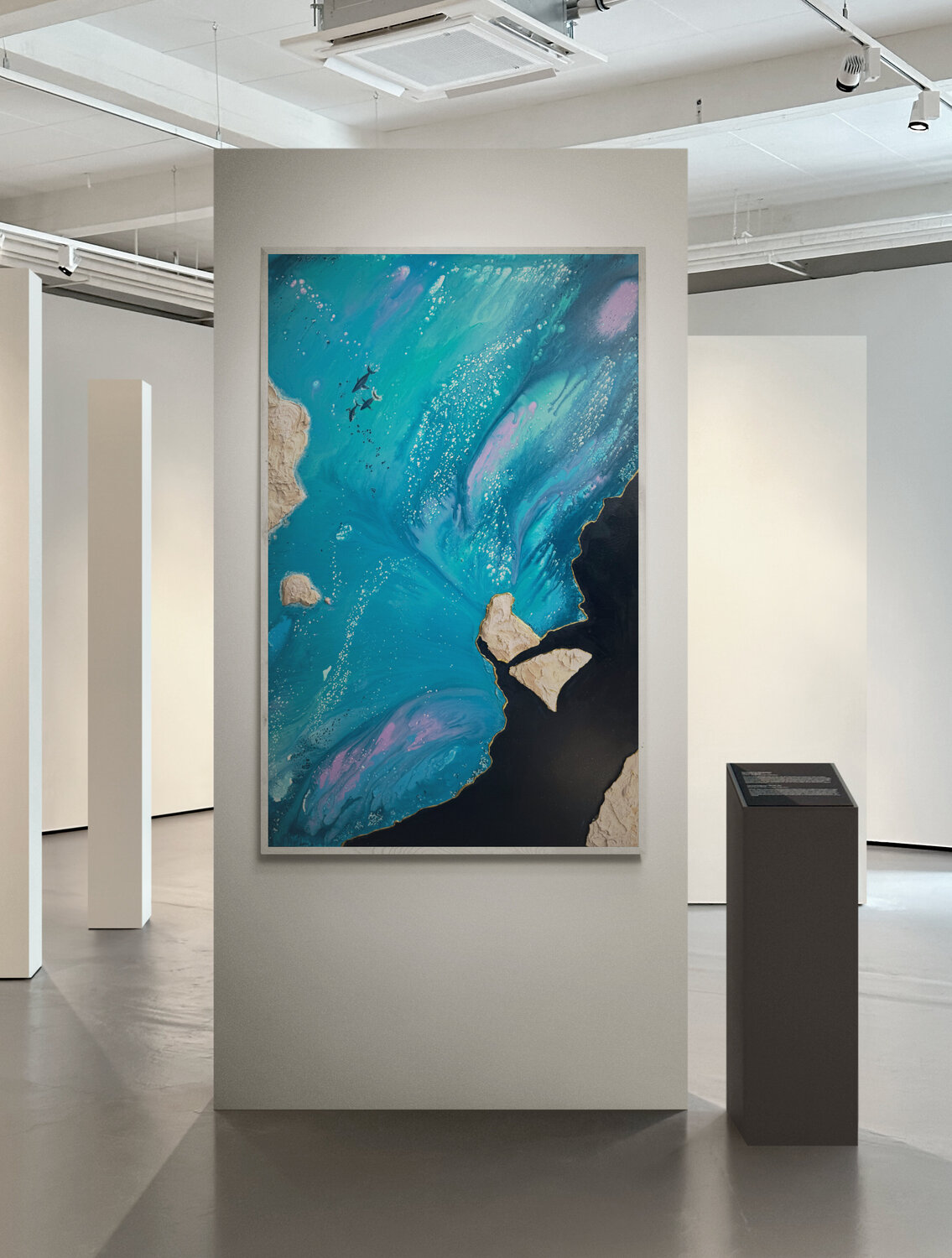 Blue Currents Stephanie Künzli Ycaza Original painting for sale