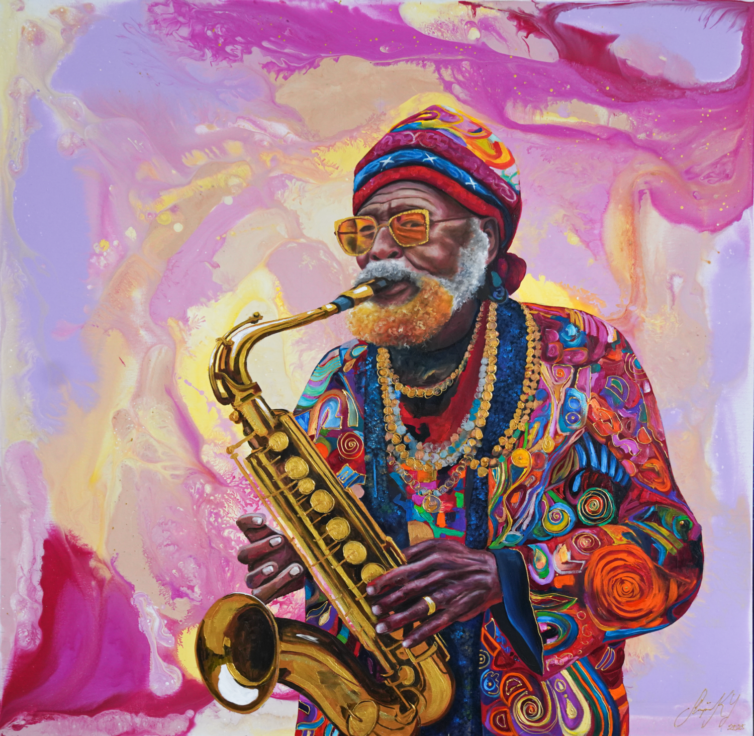 The Sound of a Soul Stephanie Künzli Ycaza Original painting for sale