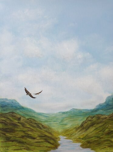 Open landscape by Charlotte Eder, Painting for Sale on Select