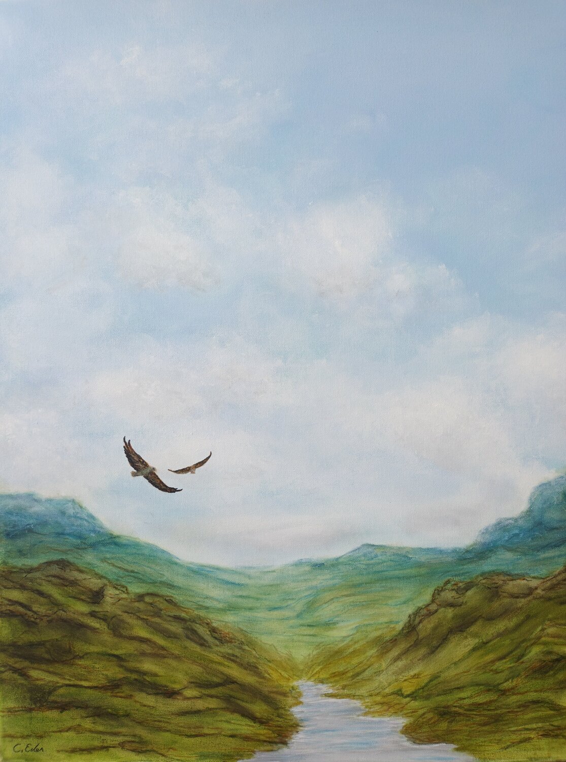 Open landscape Charlotte Eder Original painting for sale