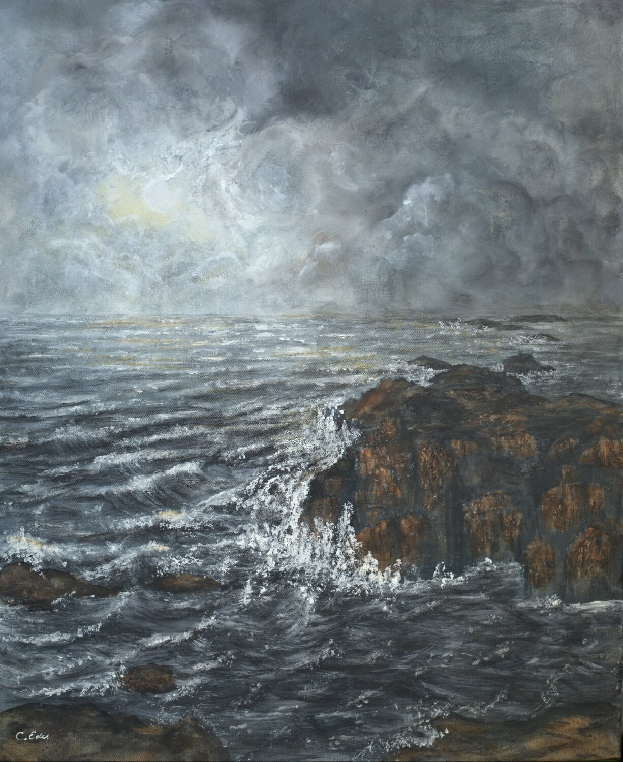 Waves with a Mission Charlotte Eder Original painting for sale