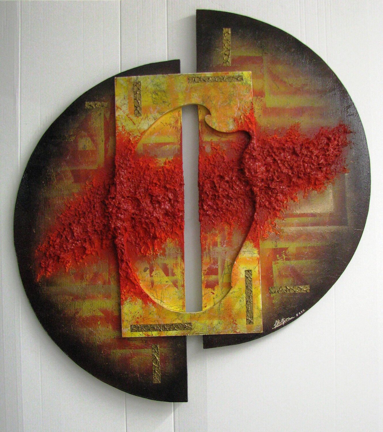 Magma Plastico "Tavolozza Deflagrata" Fiorenzo Belfiore Original painting for sale