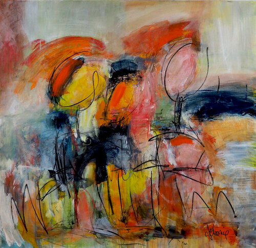 Je ressuscite les voeux by Véronique Besançon, Painting for Sale on Select