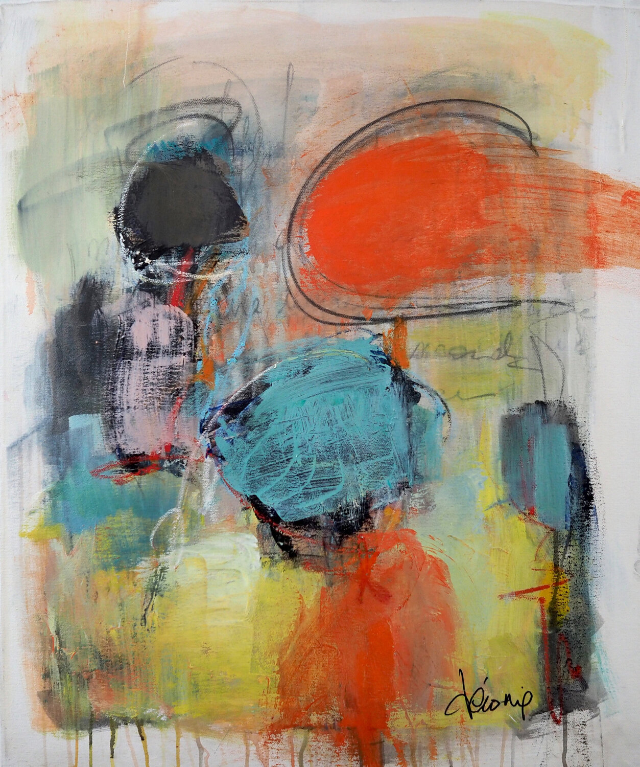 La fée rieuse Véronique Besançon Original painting for sale