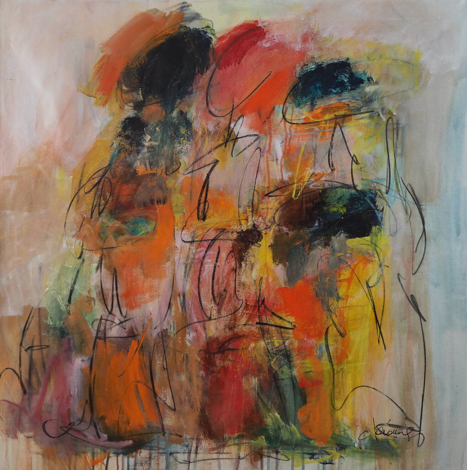 L'espoir d'un monde meilleur Véronique Besançon Original painting for sale
