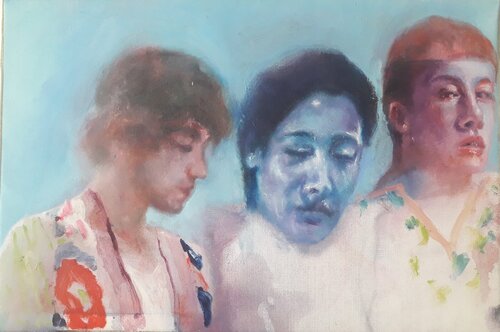 TROIS VISAGES by denis orhant, Painting for Sale on Select