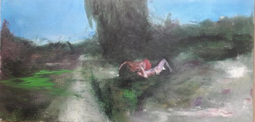 Etreinte dans la campagne 2 by denis orhant, Painting for Sale on Select