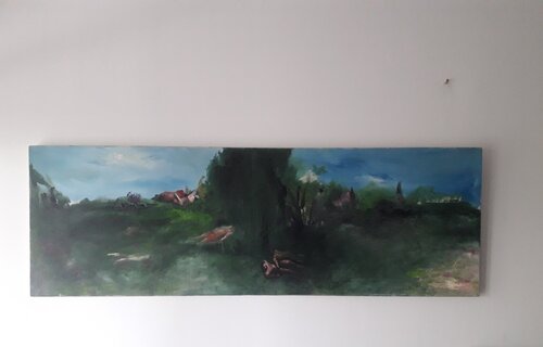 Les etreintes by denis orhant, Painting for Sale on Select