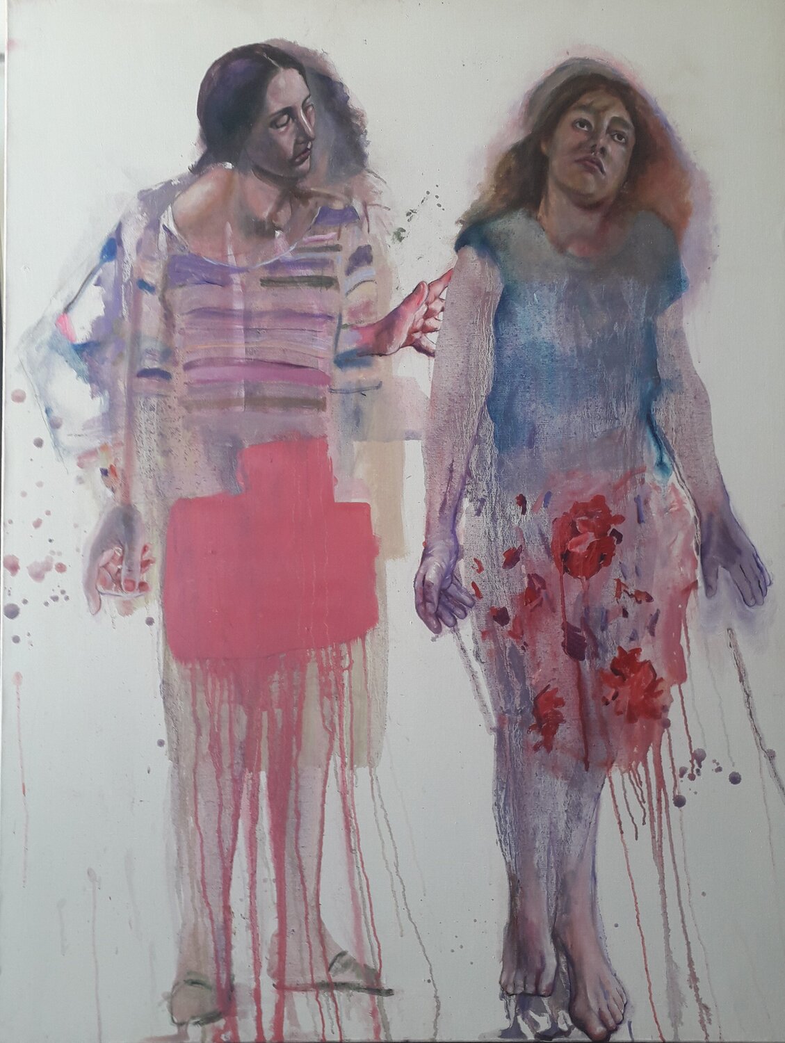 LES DEUX AMIES II denis orhant Original painting for sale