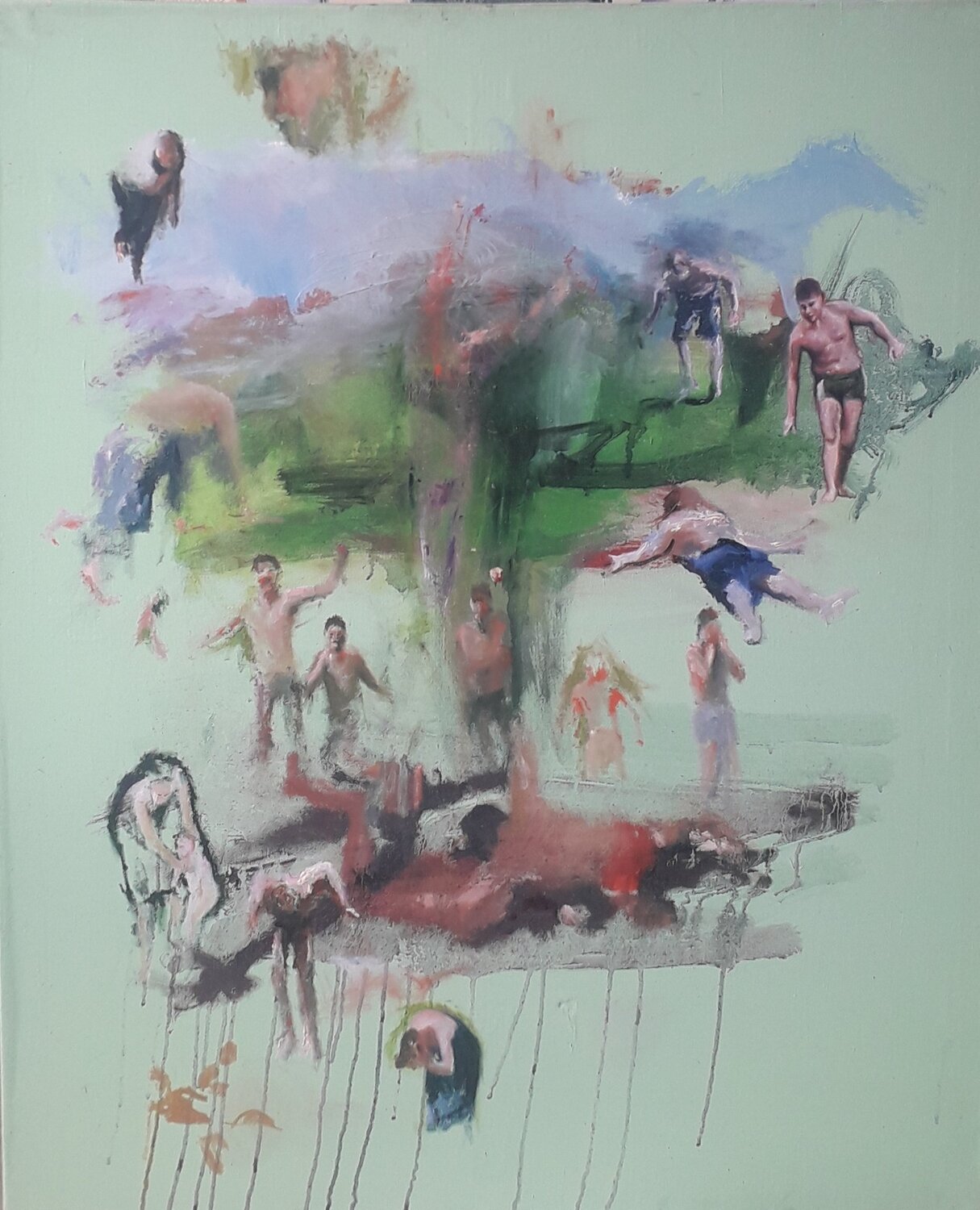 TUMULTE denis orhant Original painting for sale