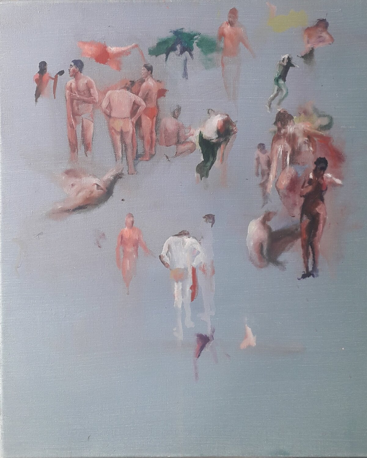 PEUPLEMENT Gris bleuté denis orhant Original painting for sale