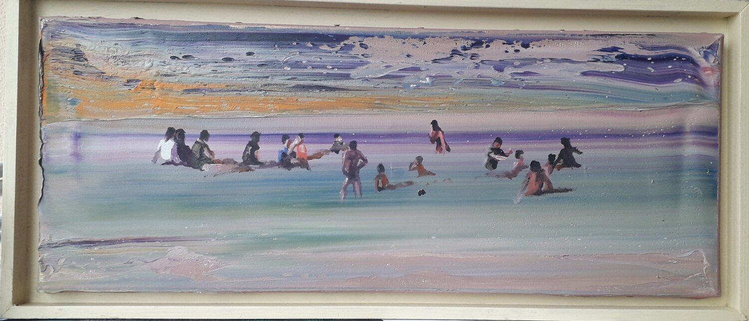 Bain au crépuscule denis orhant Original painting for sale
