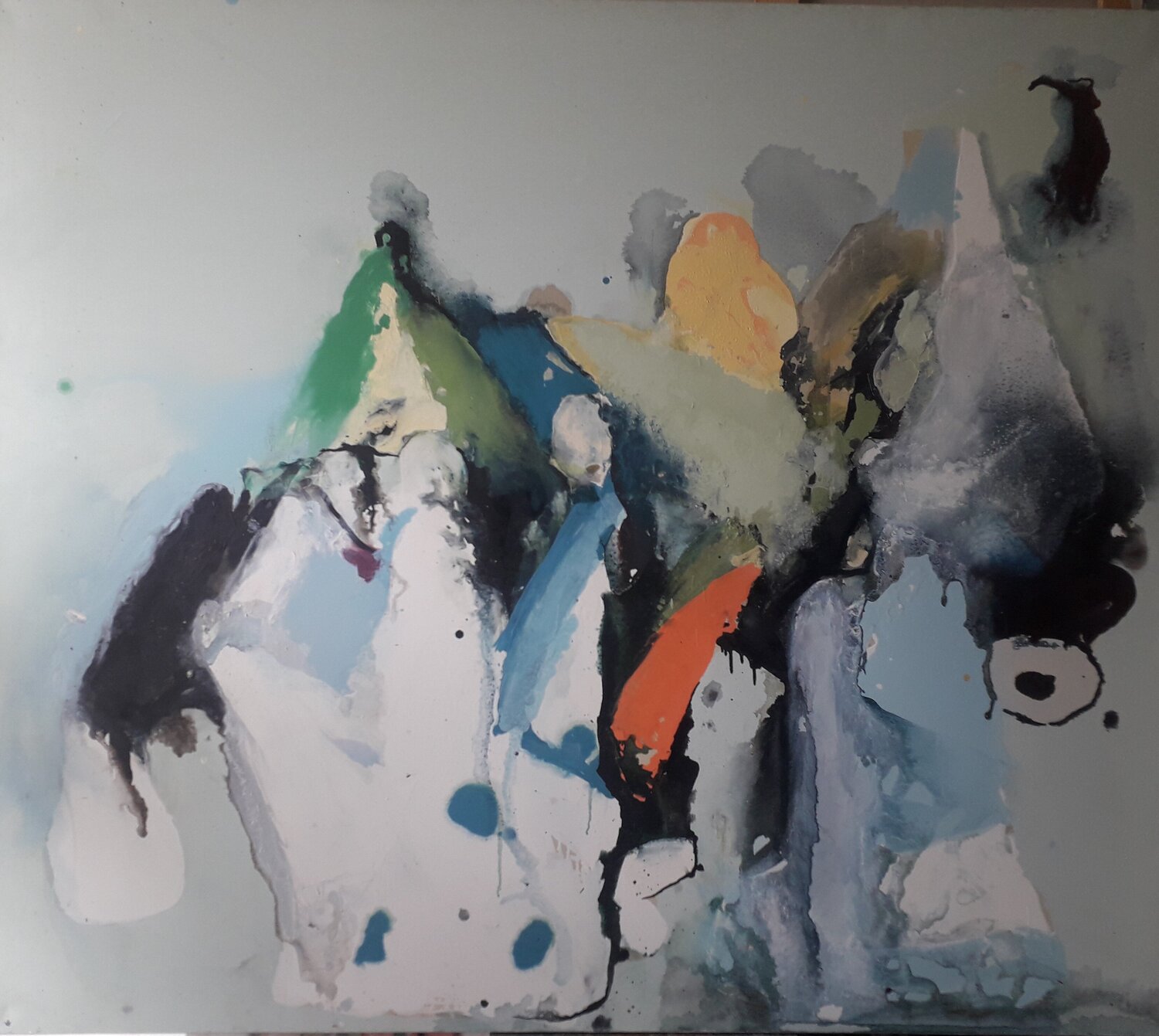 Statuettes/evanescences 1 denis orhant Original painting for sale