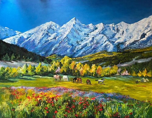Native spaces by Marina Gavrilova, Painting for Sale on Select