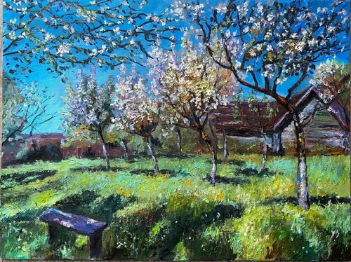 Apple blossom by Marina Gavrilova, Painting for Sale on Select