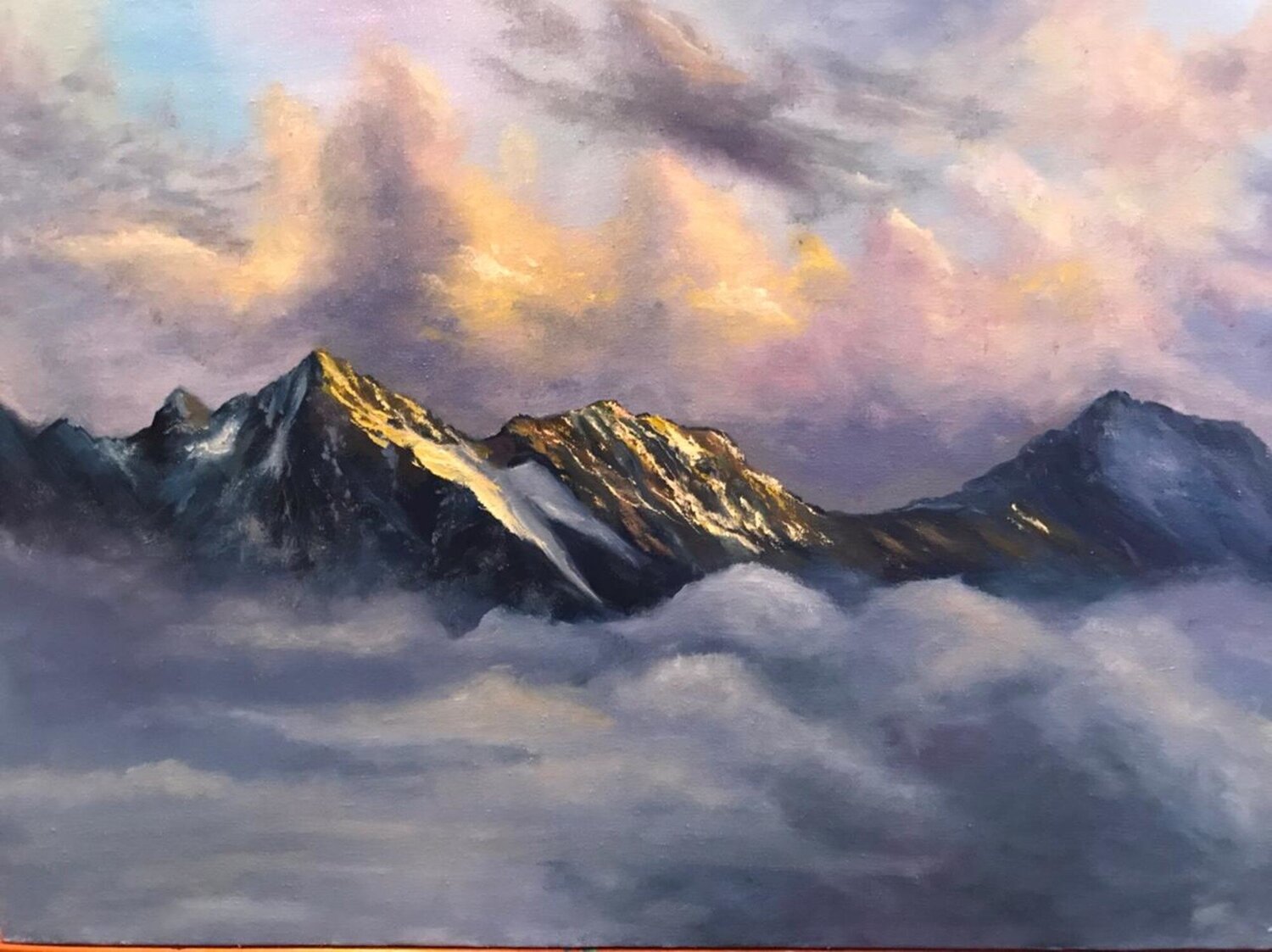 Sky in the mountains Marina Gavrilova Original painting for sale