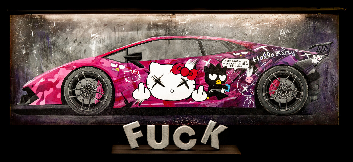 LAMBORGHINI - FUCK 🤩 ARTEINDUSTRIALE Original painting for sale