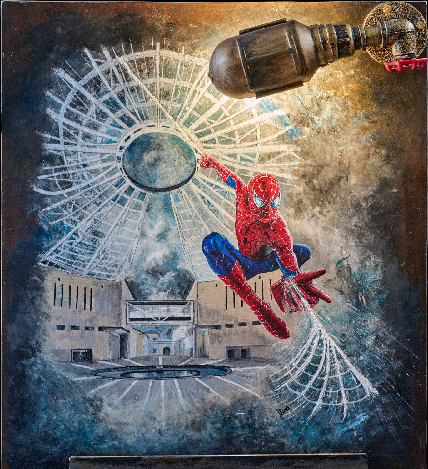 Un salto al Mart ARTEINDUSTRIALE Original painting for sale