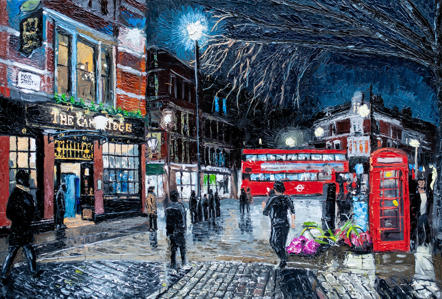 London, Soho 1am Peter Porteous-Butler Original painting for sale
