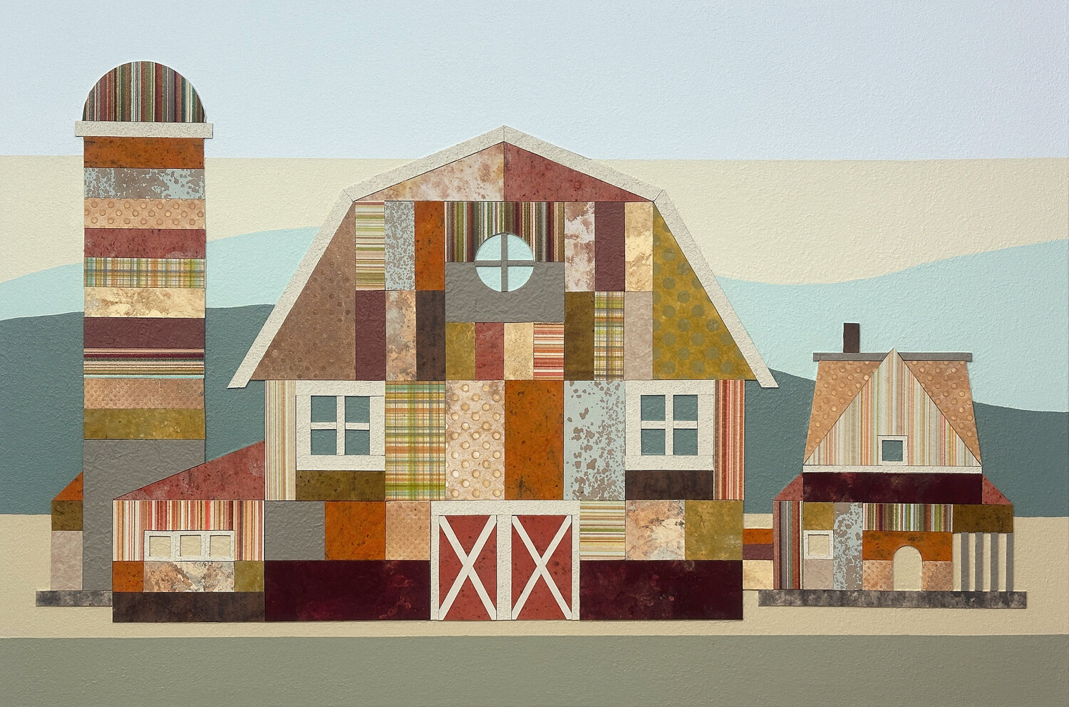 Farmstead (Plane Life) Michael Mathews Original painting for sale