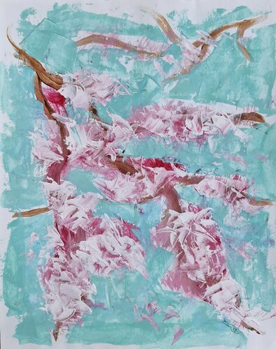 Flora - Abstract by Rim Elias, Painting for Sale on Select