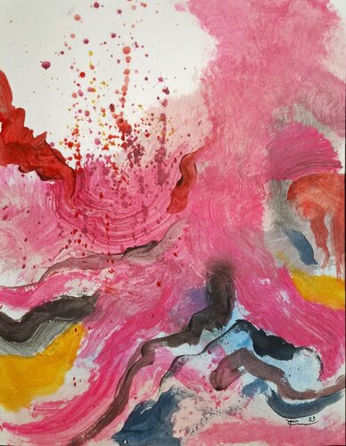 World of Pink by Rim Elias, Painting for Sale on Select