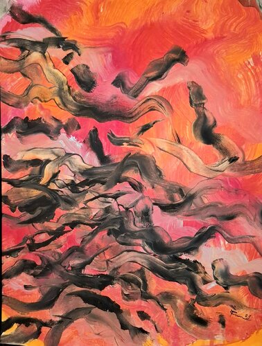 Ribbons by Rim Elias, Painting for Sale on Select
