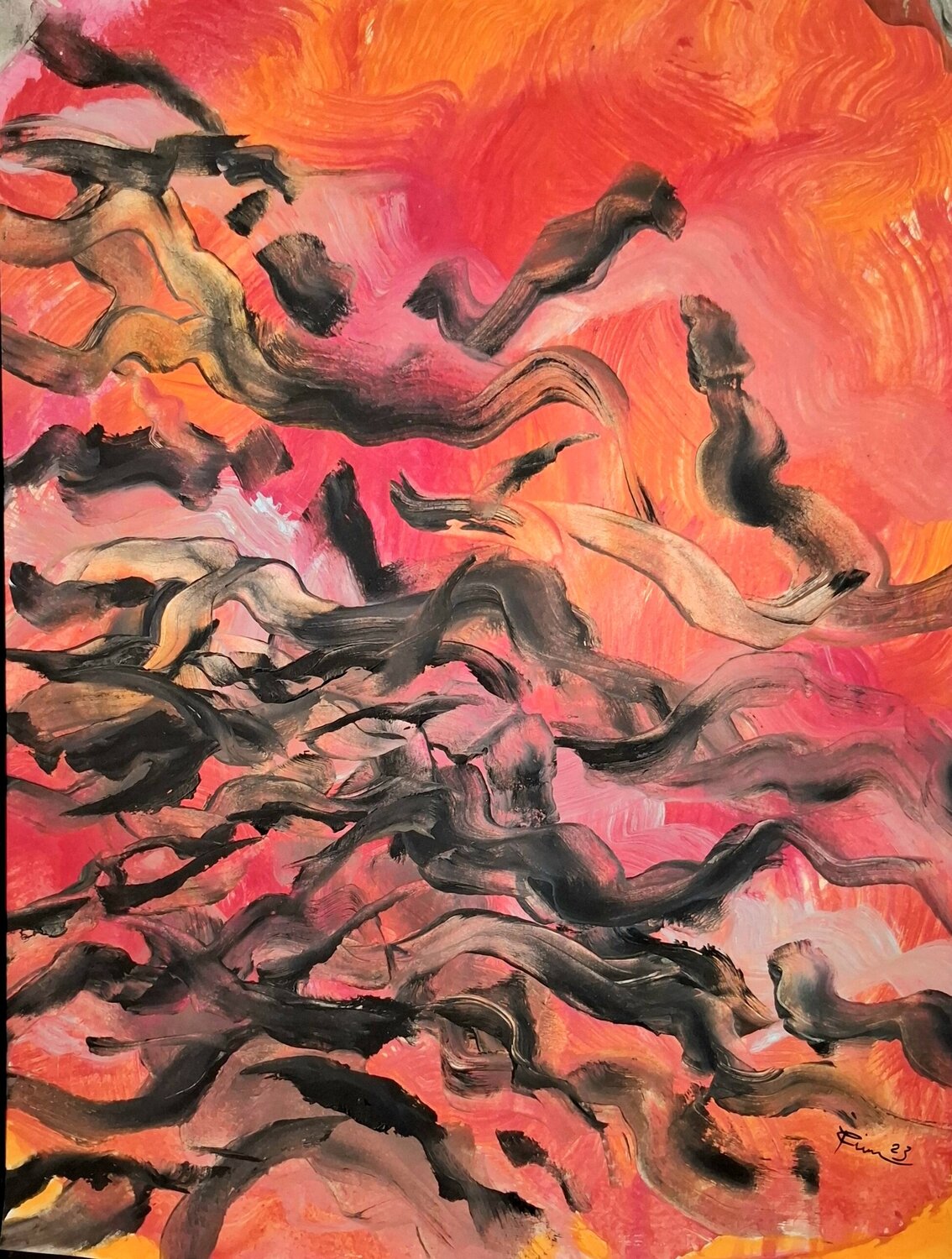 Ribbons Rim Elias Original painting for sale