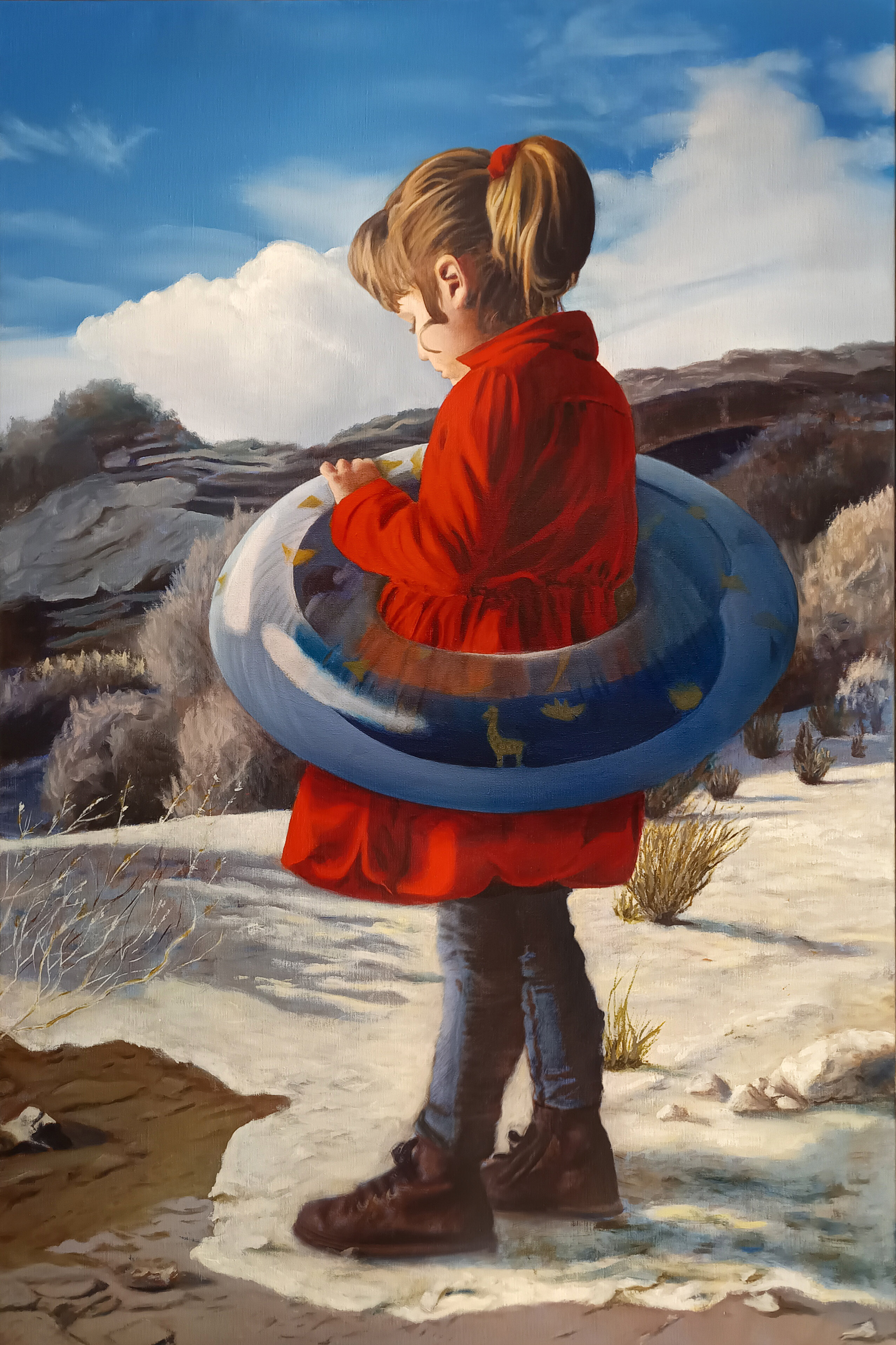 Red Girl with Swim Ring