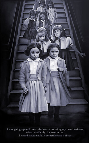 Epiphany #2 - going down by Gerda Van Damme, Painting for Sale on Select