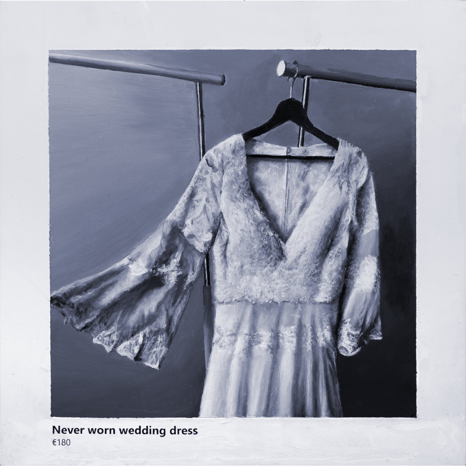 Never Worn Wedding Dress Gerda Van Damme Original painting for sale