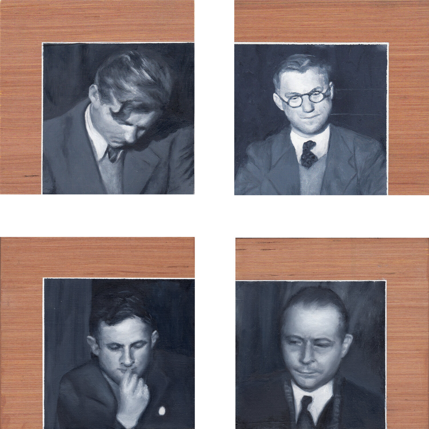 Four Men Gerda Van Damme Original painting for sale